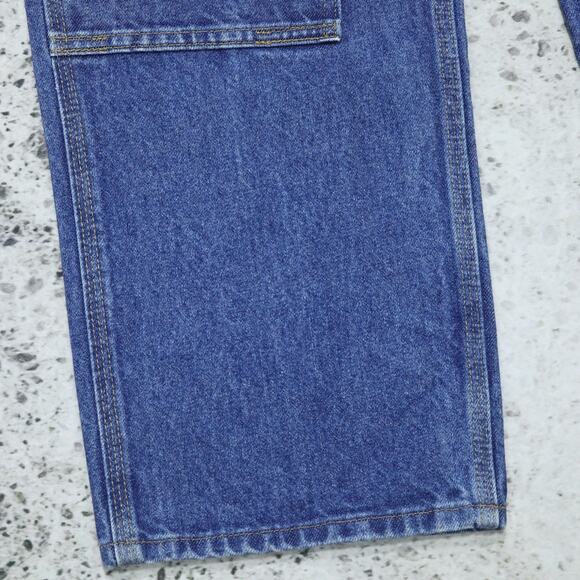 Vintage Carhartt B73 DST Faded Blue Jeans Denim Double Knee Carpenter Pant 29x32 - Picture 9 of 16